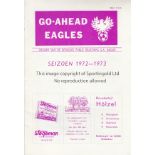 GO-AHEAD EAGLES - CHELSEA 72-3 Programme, Go-Ahead Eagles v Chelsea, 1972-73. Good