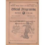 AT TOTTENHAM 1910 Tottenham Hotspur programme issued for FA Cup replay game between Leyton and New