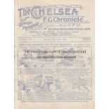 CHELSEA - READING 1929 Chelsea home programme v Reading, 27/4/1929, spine scuffs, team change,