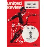 1976/7 FA CUP RUN TO THE FINAL All 14 programmes for Manchester United and Liverpool in their FA Cup