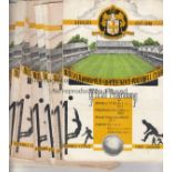 WOLVES 47-8 Ten Wolves home programmes 47/8, v Huddersfield ( with insert), Sunderland,