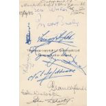 MAN. UTD. AUTOGRAPHS INC. DUNCAN EDWARDS A double sided autograph sheet from the Home Farms Select v