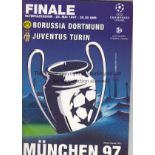 1997 EIROPEAN CUP FINAL Programme for Borussia Dortmund v Juventus in Munich. Good