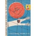 WORLD CUP 1954 Programme World Cup 1954 Italy v Belgium in Lugano 20th June 1954 with loose cuttings