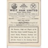 WEST HAM 52-3 Ten West Ham home programmes, 52-3, all League, v Notts County, Bury, Luton, Plymouth,