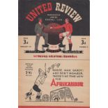 MANCHESTER UTD. V CHARLTON ATH. 1948 Programme for the FA Cup tie at Manchester 7/2/1948 in the