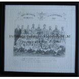 WEST BROM Framed handkerchief with West Bromwich Albion's victorious 1931 FA Cup winning team