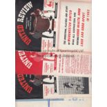 1962/3 FA CUP RUN TO THE FINAL All 11 programmes for Manchester United and Leicester City in their