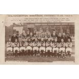 WOLVES 1923-24 Wolves teamgroup postcard, 1923-24, copyright Paulton (Wolverhampton), pinhole near