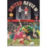 1993/4 FA CUP RUN TO THE FINAL All 13 programmes for Manchester United and Chelsea in their FA Cup