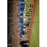 COLIN HARVEY Col 12 x 8 photo, showing HRH Princess Margaret shaking hands with Everton players
