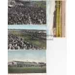 DONCASTER HORSE RACES Four postcards believed to be from 1920's including, St. Ledger Day, Wrench