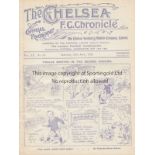 CHELSEA - BARNSLEY 1924-5 Chelsea home programme v Barnsley, 25/4/1925, ex bound volume. Good