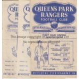 QPR Twenty five QPR home programmes, all 50s, includes 51/2 v West Ham, 3 x 55/6, 6 x 56/7, 12 x