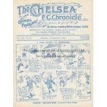 CHELSEA - HULL 1924-5 Chelsea home programme v Hull City, 1/11/1924, ex bound volume. Good