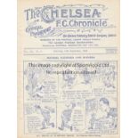 CHELSEA - SHEF WED 1924-5 Chelsea home programme v Sheffield Wednesday, 13/9/1924, ex bound