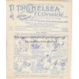 CHELSEA - CLAPTON ORIENT 1924-5 Three Chelsea home programmes, 1924-25, all v Clapton Orient,