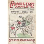 CHARLTON - GRIMSBY 1937 Charlton home programme v Grimsby, 6/9/1937, pencil changes, slight