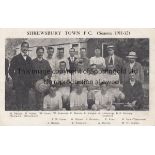 SHREWSBURY TOWN 1911-12 Postcard, Shrewsbury Town FC season 1911-1912 teamgroup with players and