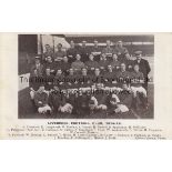 LIVERPOOL 1914-15 Postcard, Liverpool team group 1914-15, players named, published by John Heath.