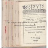 CREWE A collection of 18 Crewe Alexandra home programmes from the 1950's - 1 x 1955/56, 2 x 1956/57,