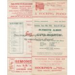 PLYMOUTH ALBION V GUYS HOSPITAL 1932 Two Rugby Union 6 page fold-out programmes for matches at