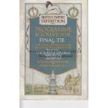 1923 CUP FINAL Official Cup Final programme, Bolton v West Ham , 1923 Final, first at Wembley. Spine