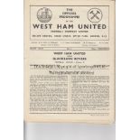 WEST HAM 56-7 Set of 21 home West Ham League programmes, 56-7, includes v Nottm Forest (25/12/56),