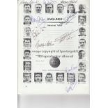 1966 WORLD CUP Official Final programme (original) signed on team page by Banks, Cohen, Wilson,
