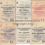WOLVES - FRIENDLIES Wolves tickets for six home friendlies v foreign teams, 1950s, v Spartak 16/11/