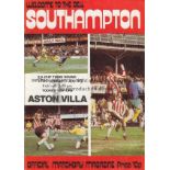 1975/6 FA CUP RUN TO THE FINAL All 14 programmes for Southampton and Manchester United in their FA
