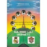 1981 EUROPEAN CUP FINAL Official programme, 1981 European Cup Final, Real Madrid v Liverpool, 27/5/