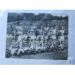 CELTIC Large mounted Glasgow Celtic team photograph taken at Lisbon before the European Cup Final