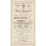 LLANELLY - BRISTOL ROVERS 50 Llanelly home programme v Bristol Rovers, 28/11/50, Cup 1st Round