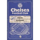 CHELSEA Programme Chelsea v Blackpool 15th March 1958 signed by Chelsea goalkeeper Reg Matthews.