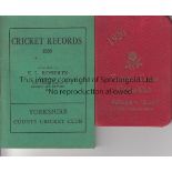 YORKSHIRE CRICKET Two items relating to Yorkshire County Cricket Club, a booklet Yorkshire County