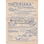 CHELSEA - STOKE CITY 1928 Chelsea home programme v Stoke, 26/12/1928, fold, slight mark, score