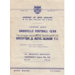 BRIGHTON 4 Page programme Grouville v Brighton Exhibition match in Jersey 10th August 1955. Harry