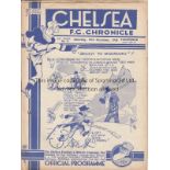 CHELSEA 1938-39 Two slightly distressed Chelsea home programmes, 38-39, v Huddersfield 10/12/1938 (