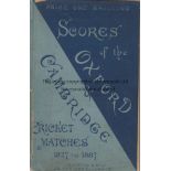 OXBRIDGE CRICKET Scarce book, "Scores of the Oxford v Cambridge Cricket matches 1827 to 1887, 100