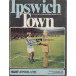 1977/8 FA CUP RUN TO THE FINAL All 12 programmes for Ipswich Town and Arsenal in their FA Cup run.