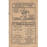 BOLTON - MANCHESTER UNITED 1938-39 Bolton home programme v Manchester United, 29/4/1939, slight