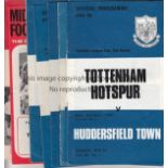 LEAGUE CUP 1972/3 RUN TO THE FINAL All 16 programmes. Tottenham Hotspur homes v. Huddersfield