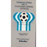 1978 WORLD CUP ARGENTINA Official El Grafico Tournament programme. Good