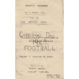 WARTIME - NORTH AFRICA Small four page programme , England v Scotland and Wales, 25/12/43 played