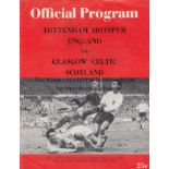 TOTTENHAM - CELTIC 1966 Match programme from the Canadian Tour of both clubs, Tottenham v Celtic,