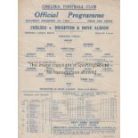 CHELSEA - BRIGHTON 43 Chelsea home programme v Brighton, 4/12/43, folds. Fair-generally good