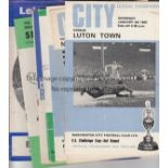 1968/9 FA CUP RUN TO THE FINAL All 13 programmes for Manchester City and Leicester City in their