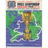 1966 WORLD CUP Official Tournament programme signed on front cover by eight of the England winning