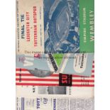 1960/1 FA CUP RUN TO THE FINAL All 17 programmes for Tottenham Hotspur and Leicester City in their